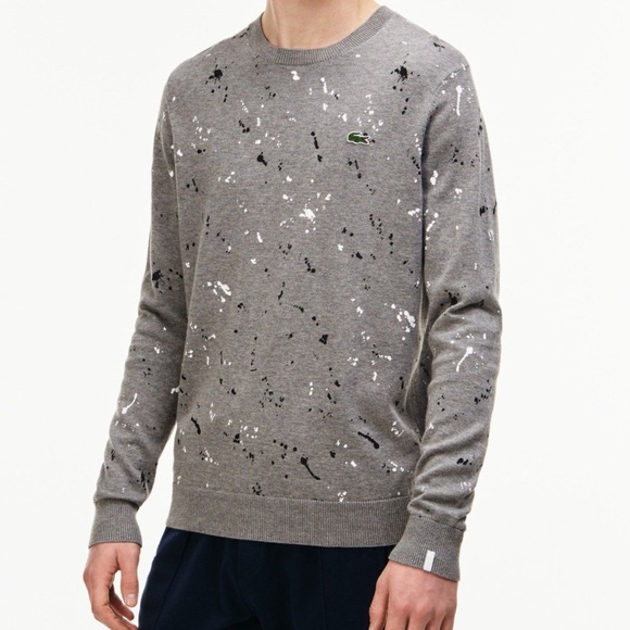 Lacoste Speckled Print Jersey Sweater - Picture 1 of 1